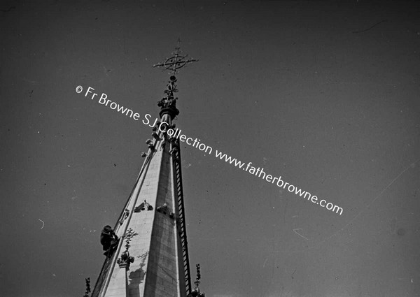 THE CHURCH SPIRES OF DROGHEDA, STEEPLEJACK AT WORK